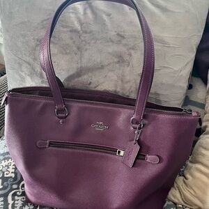 Coach Gallery Purple Tote Bag